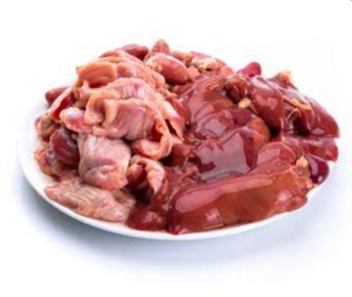 Fresh offal (giblets, hearts, liver) - 4x 500g bags (2kgs)